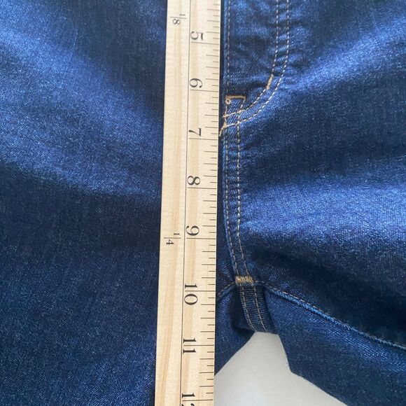 Madewell 10-Inch High Rise Skinny Dark Wash Jeans with Raw Hem Zip Fly Sz 25 - Picture 7 of 13